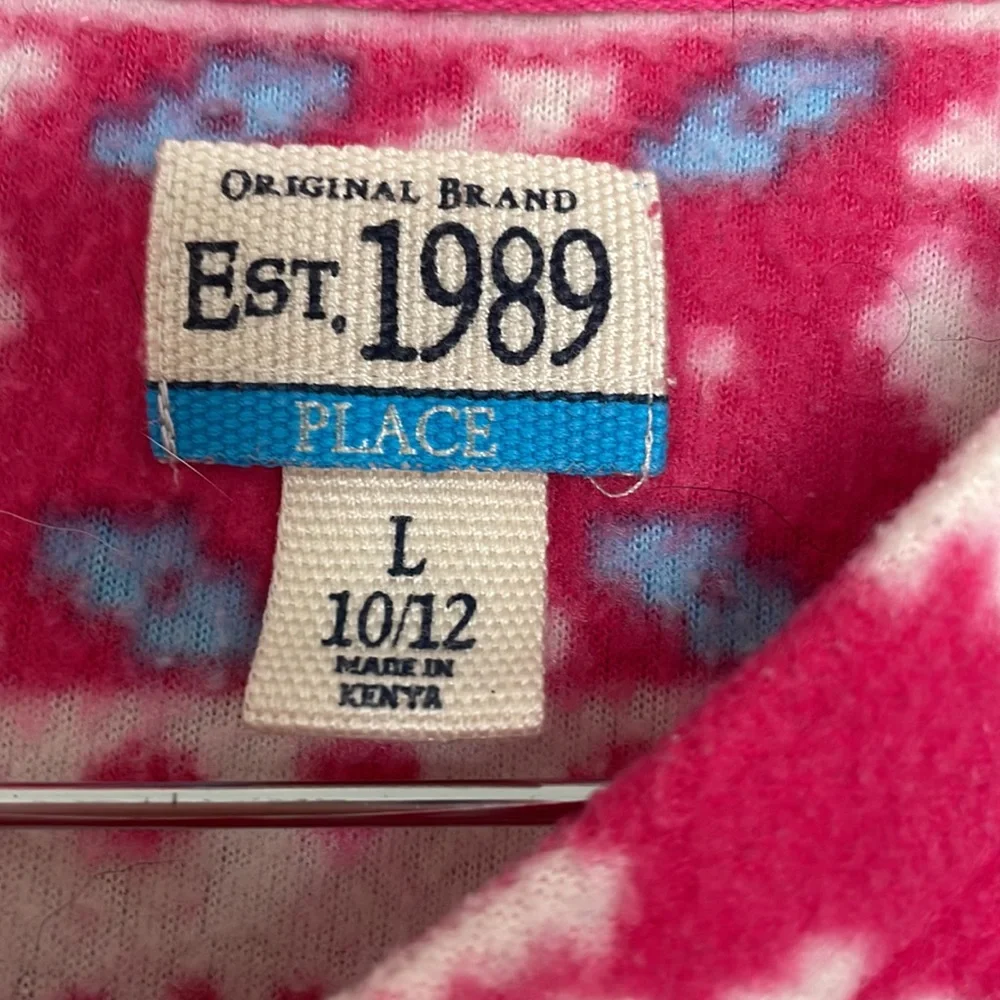 Place Snowflake Pattern Fleece Sz L (10/12)